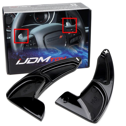 Black steering wheel paddle - steering,