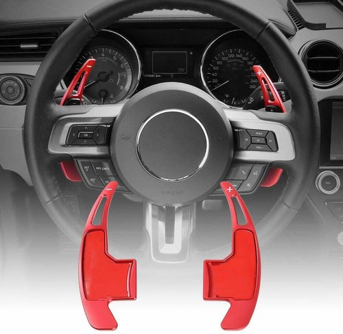 Red aluminum steering wheel - red,