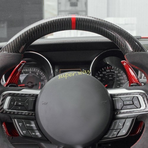 Red carbon fiber steering - carbon,